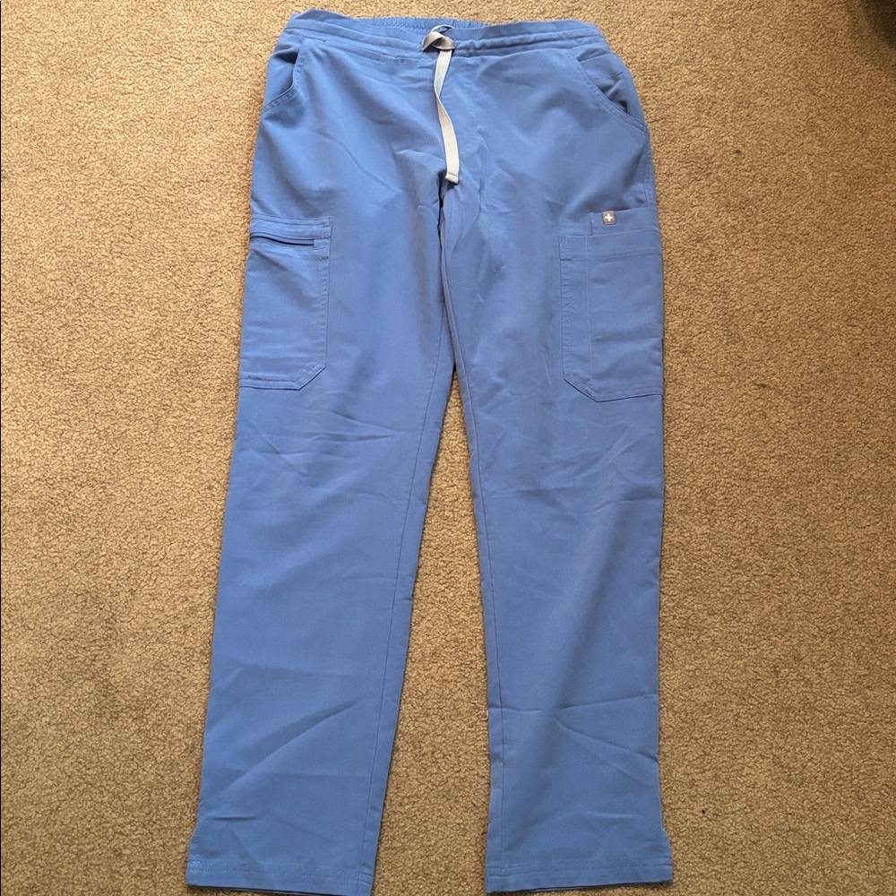 Figs Blue Straight Leg Pants